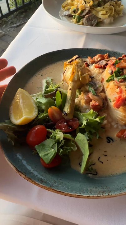 Osteria Capri - Fettuccine Mare e Monti and Sea Bass special - Pizza Near Me - Naples, Florida
