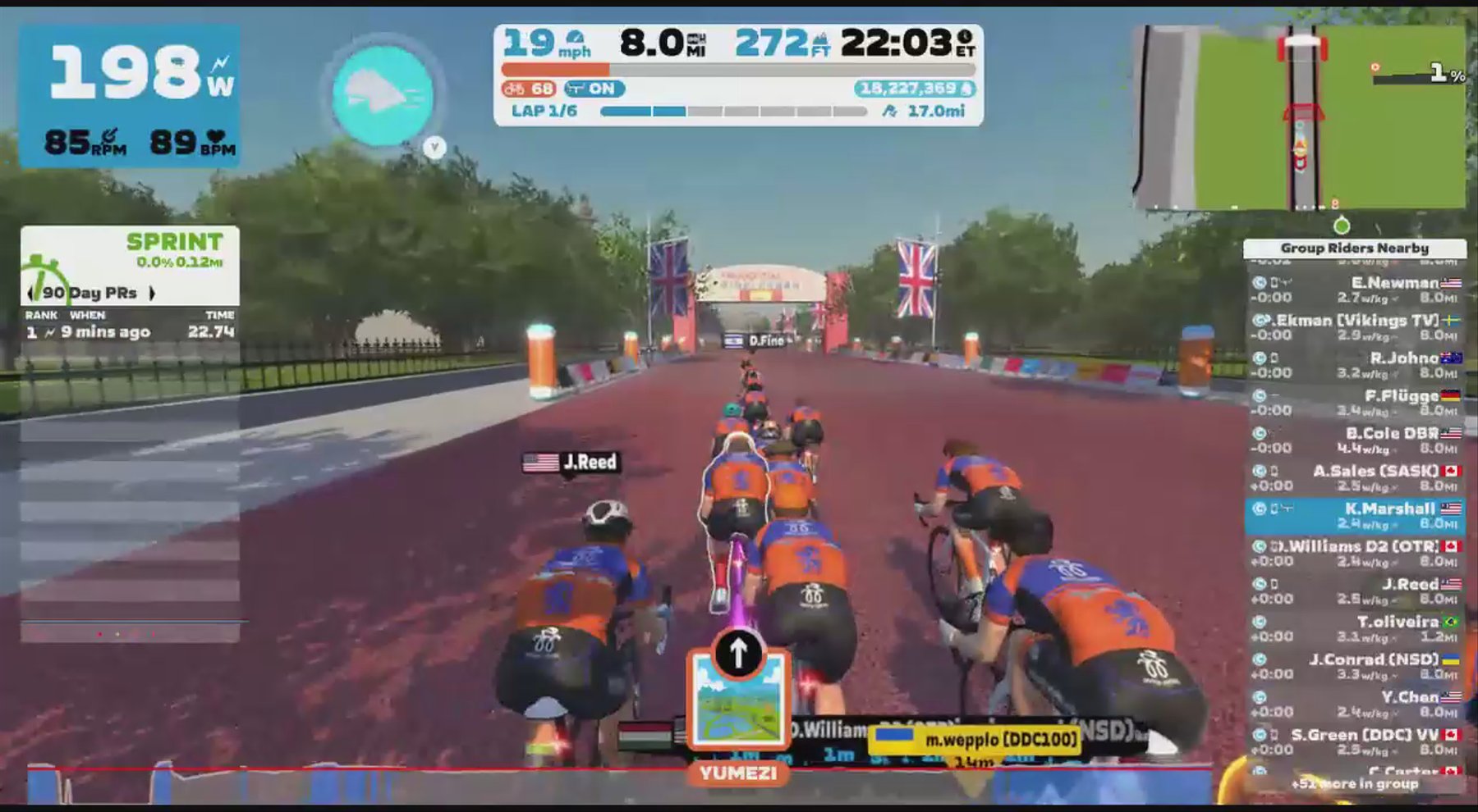 Zwift - Group Ride: Dutch Diesel Cycling Group Ride (C) on Classique Reverse in London