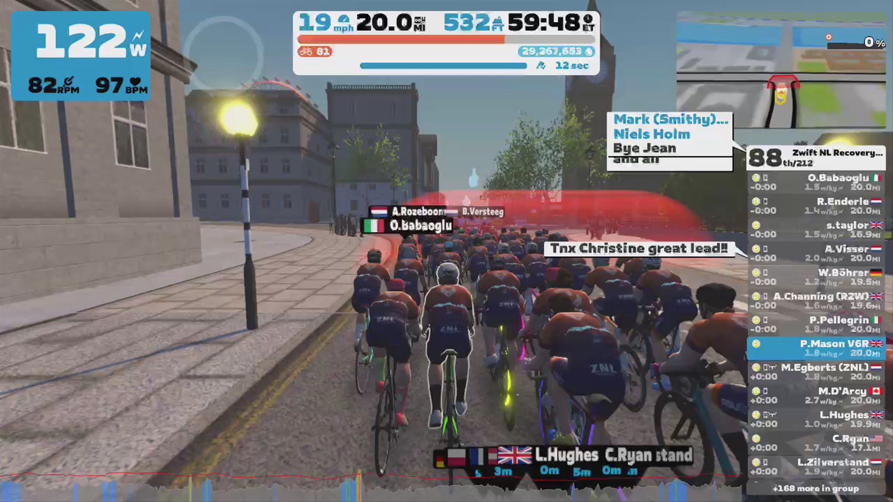 Zwift - Group Ride: Zwift NL Recovery Ride (D) on Greater London Flat in London