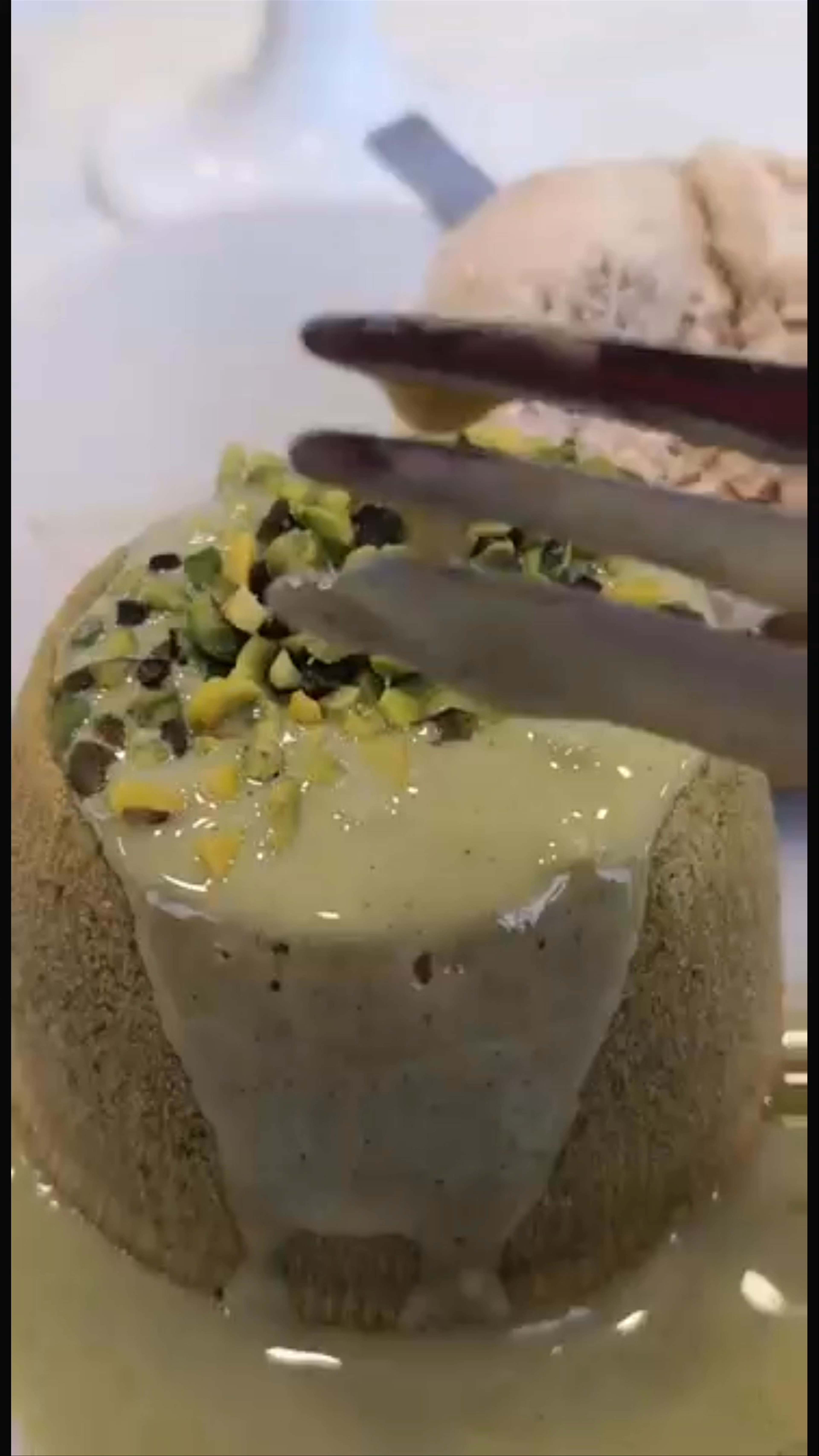 Decadent Sicilian Pistachio Lava Cake at Chocofusion, Catania