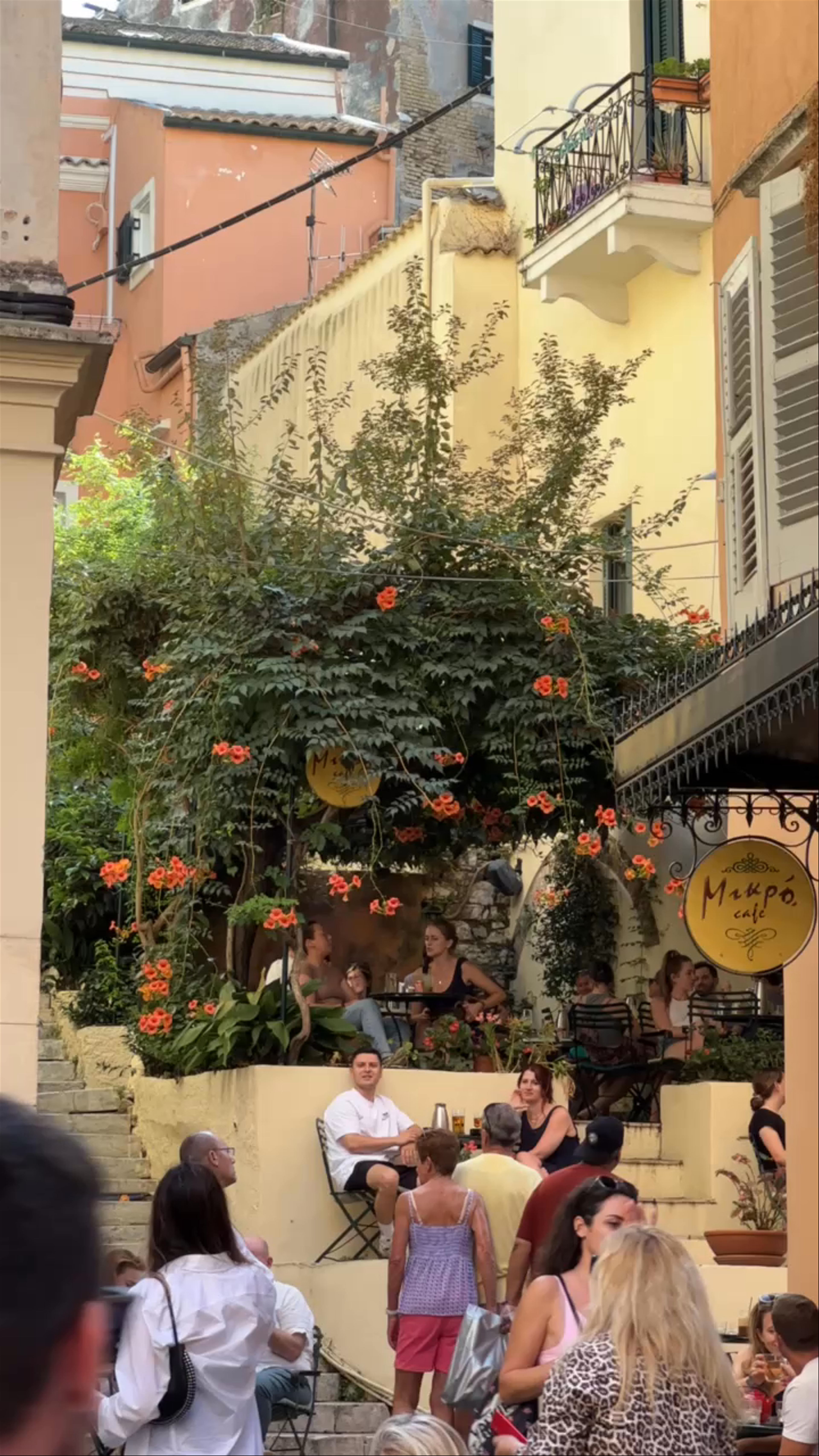Mikro Café: Charming Outdoor Dining in Corfu