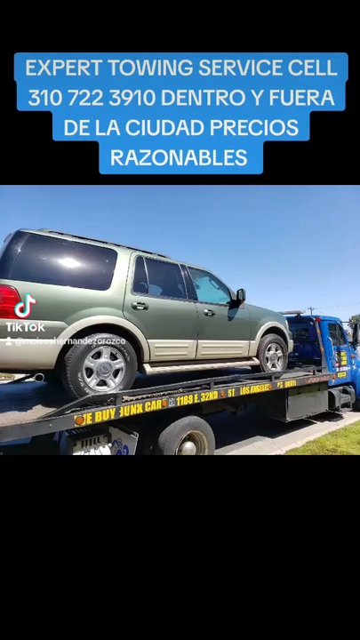 EXPERT TOWING SERVICE - EXPERT TOWING SERVICE CELL 310 722 3910 DENTRO Y FUERA DE LA CIUDAD PRECIOS RAZONABLES - Towing Near Me
