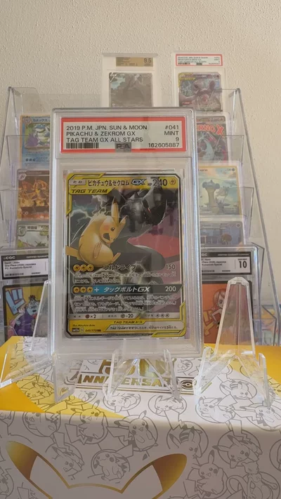 pikachu & zekrom gx tag team psa 9 jap