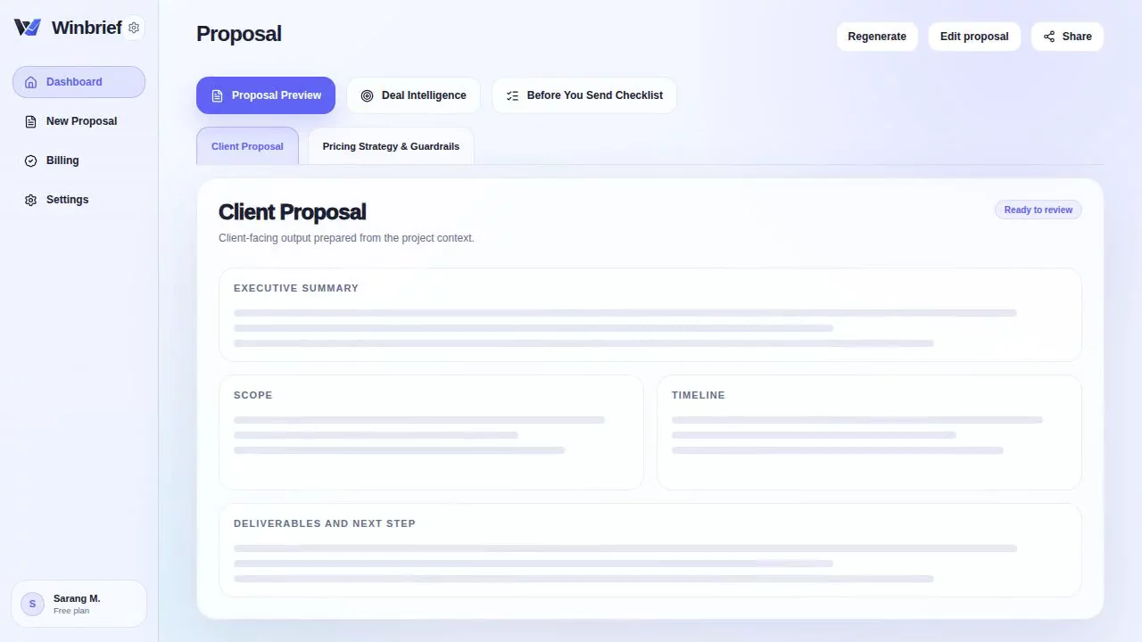 Winbrief - Proposals with Deal Guidance image 1