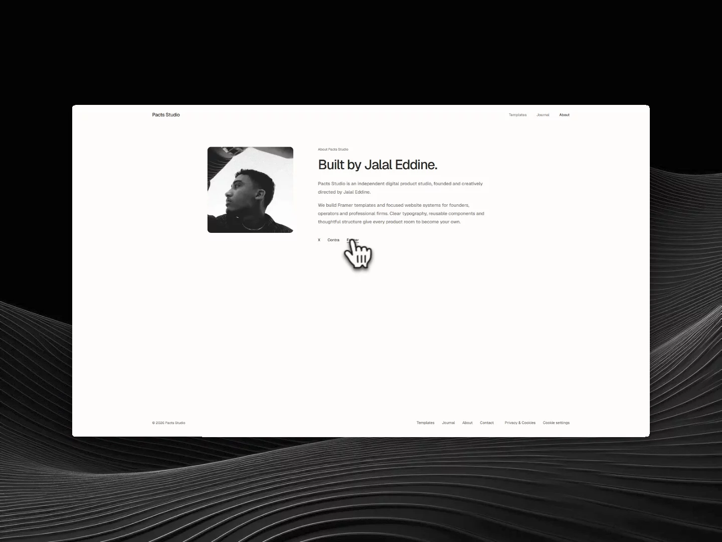 Just shipped a complete rebuild of Pacts Studio.I wanted the store to feel less like a landing page and more like a place where you can actually browse, understand and choose a product comfortably.Templates are easier to explore. Every product has a real live preview. The buying experience is much clearer. The whole thing now feels much closer to what I want Pacts to become.Built with Next.js, Sanity and a lot of attention to the small details.Would love to know what you think.pacts.studio