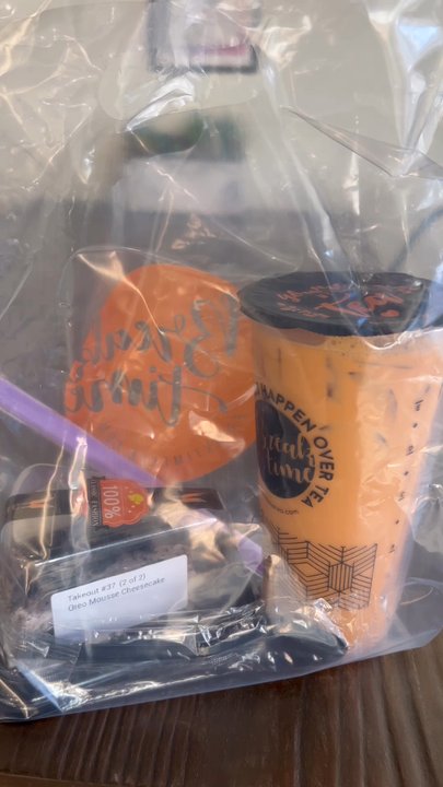 Breaktime Tea - Thai milk tea and an Oreo cheesecake - Bubble Tea Near Me - Concord, California