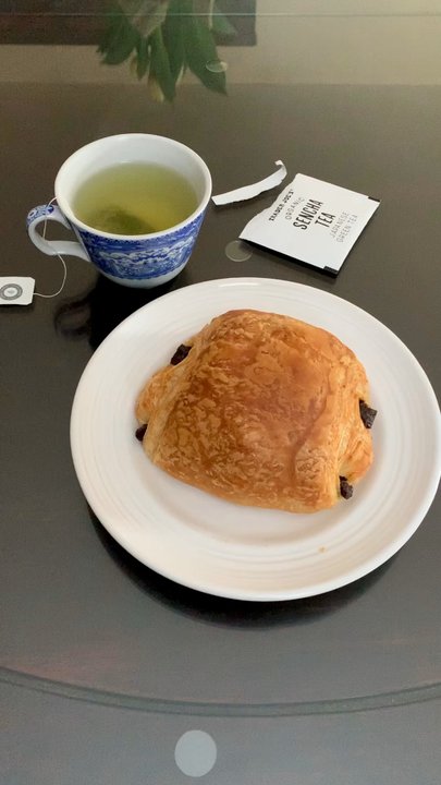 Trader Joe's - Trader Joe's 4-pack frozen section take & bake Chocolate Croissants, out of the oven, and Organic Sencha Green Tea $2.99/box - Grocery Near Me - Glendale, Arizona