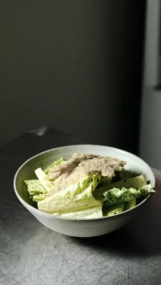 Caesar Salad with Sourdough Cracker