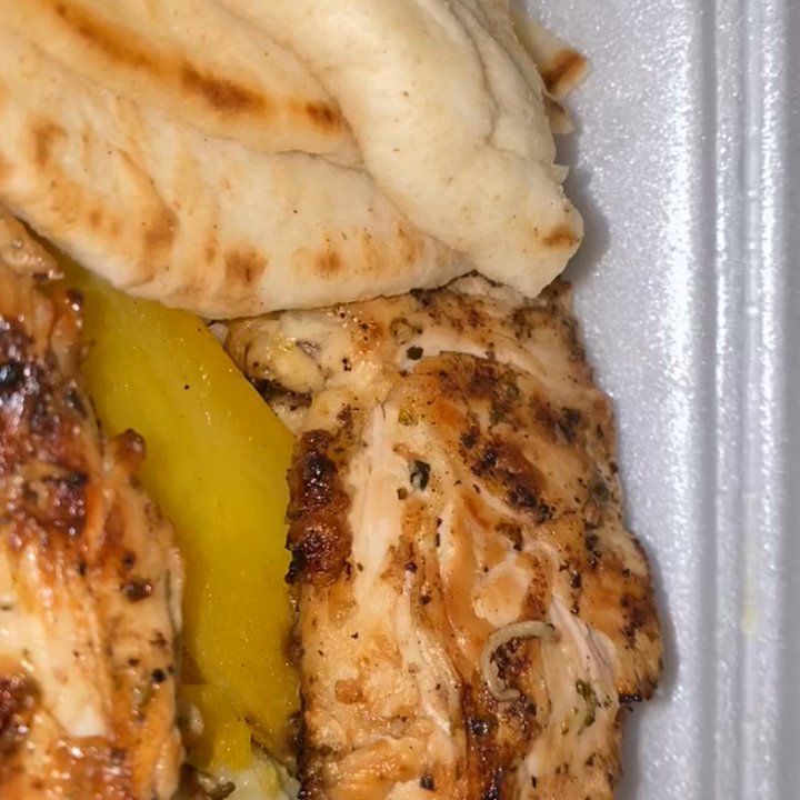 Just Kabobs - Combo meal #2, pork and beef kabobs, and spicy feta with pita - Greek Near Me - St Charles, Illinois
