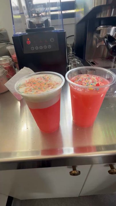 Boyce’s coffee shop and more - These are watermelon lemonade slushy one with cream the other just the slushy!! - Coffee & Tea Near Me - Eagle , Colorado