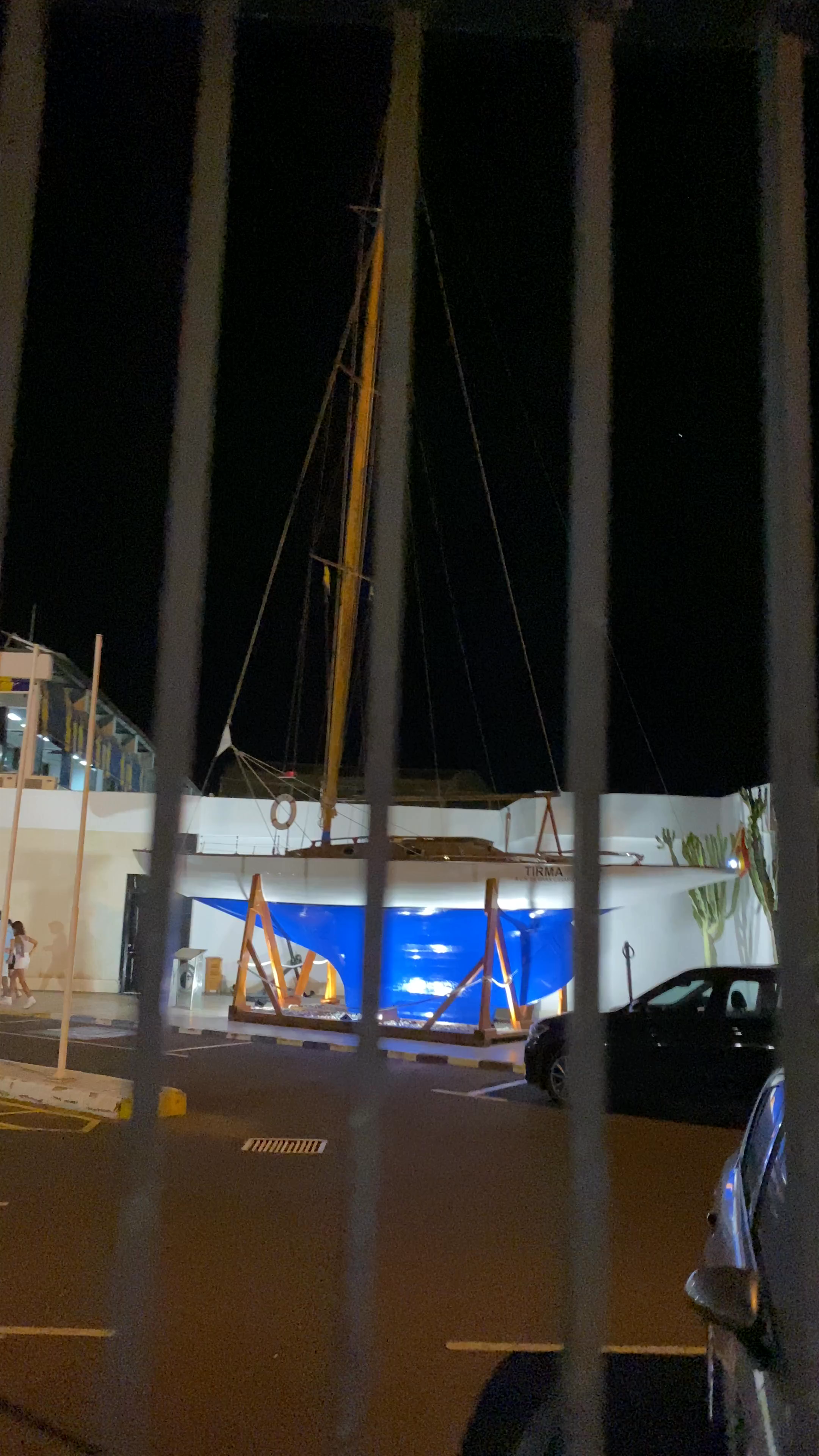 Nighttime at Real Club Náutico de Gran Canaria: Mooring Adventure in Las Palmas