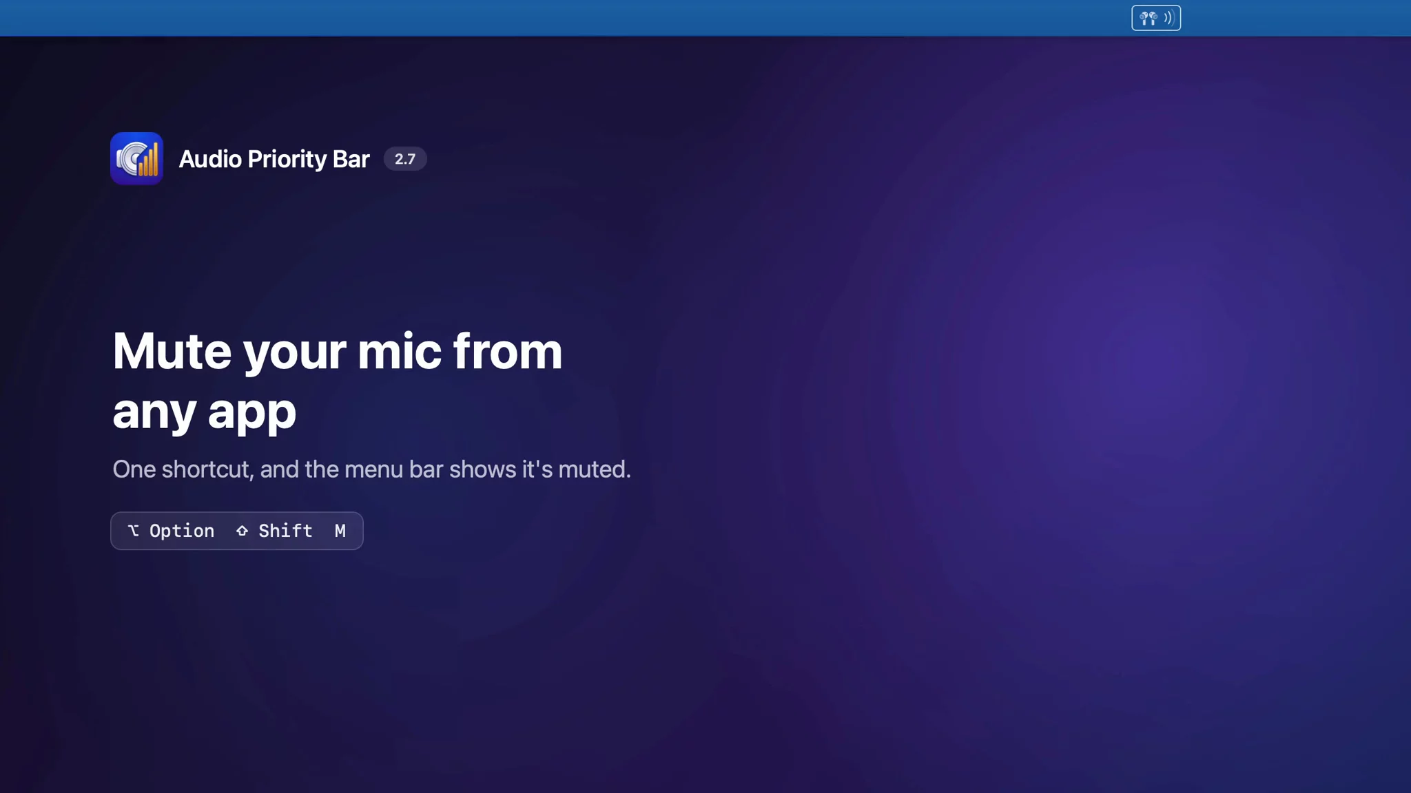 Audio Priority Bar image 1