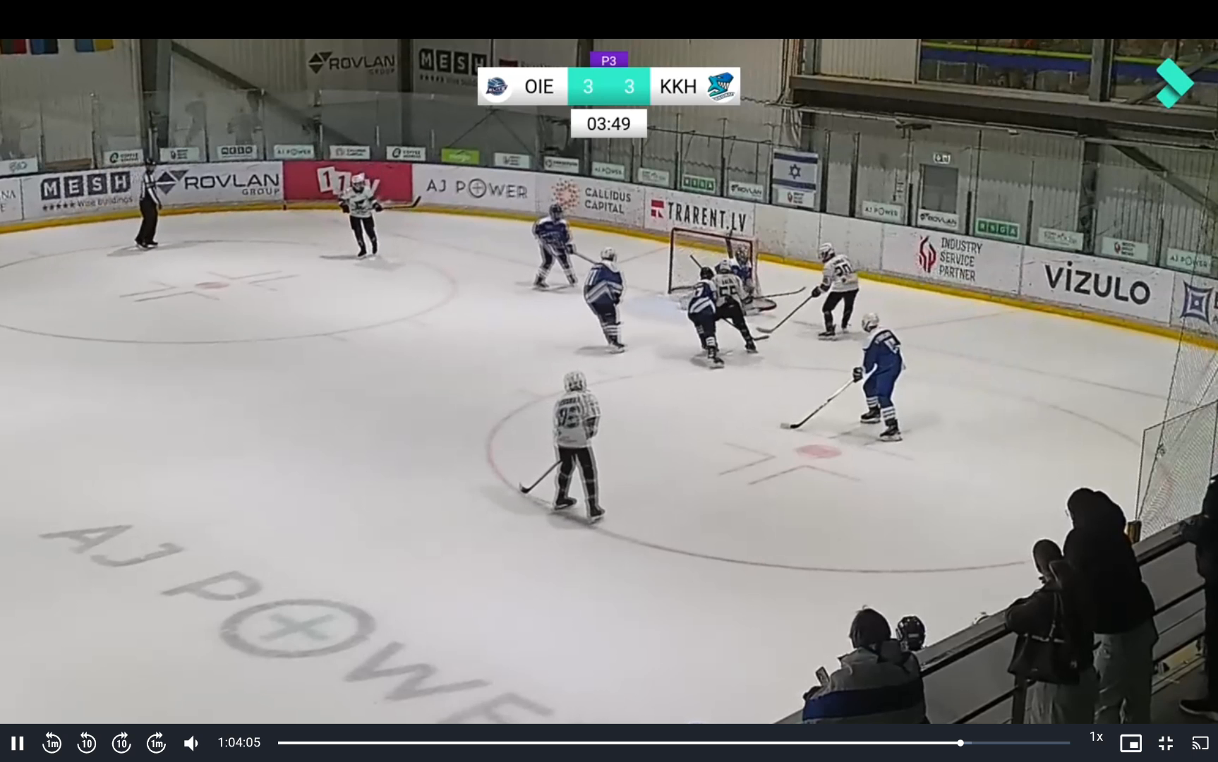 Nick Gordin makes two good pad saves in a row, then makes a goal-line save at the 2026 Riga Cup