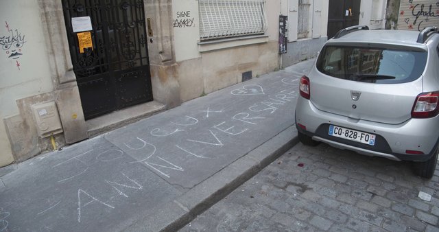 Happy birthday chalk on street