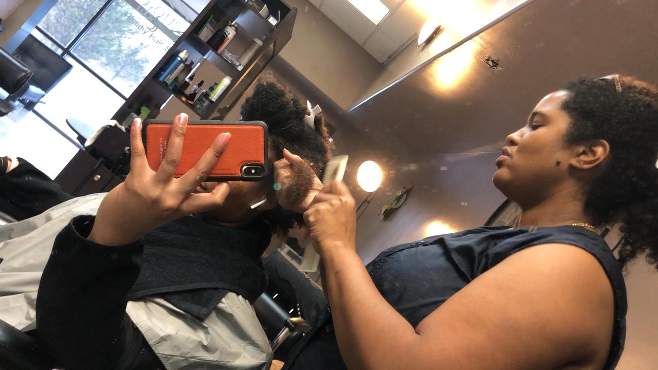 Joyous Look - Detangling this bush.... - Hair Salons Near Me - Merrillville, Indiana