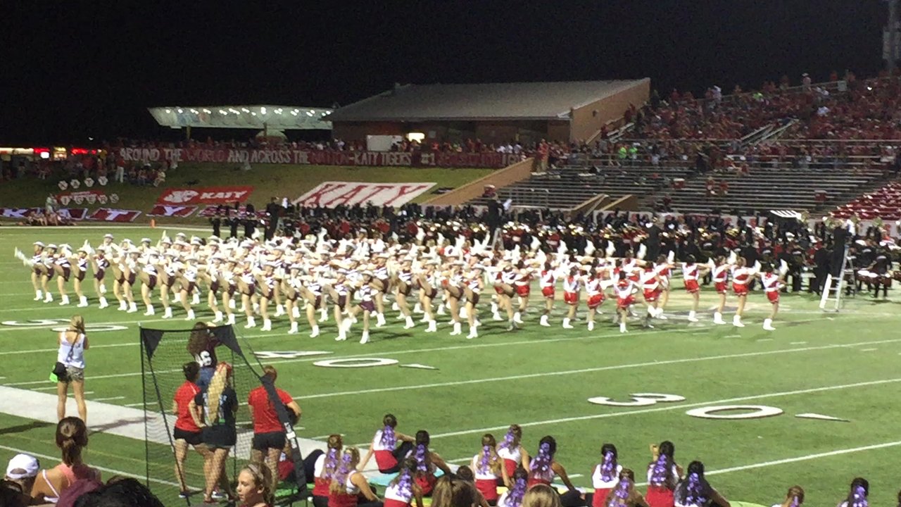 Rhodes Stadium - Halftime show. Cinco Ranch and Katy High School Performing together - Stadiums & Arenas Near Me - Katy, Texas