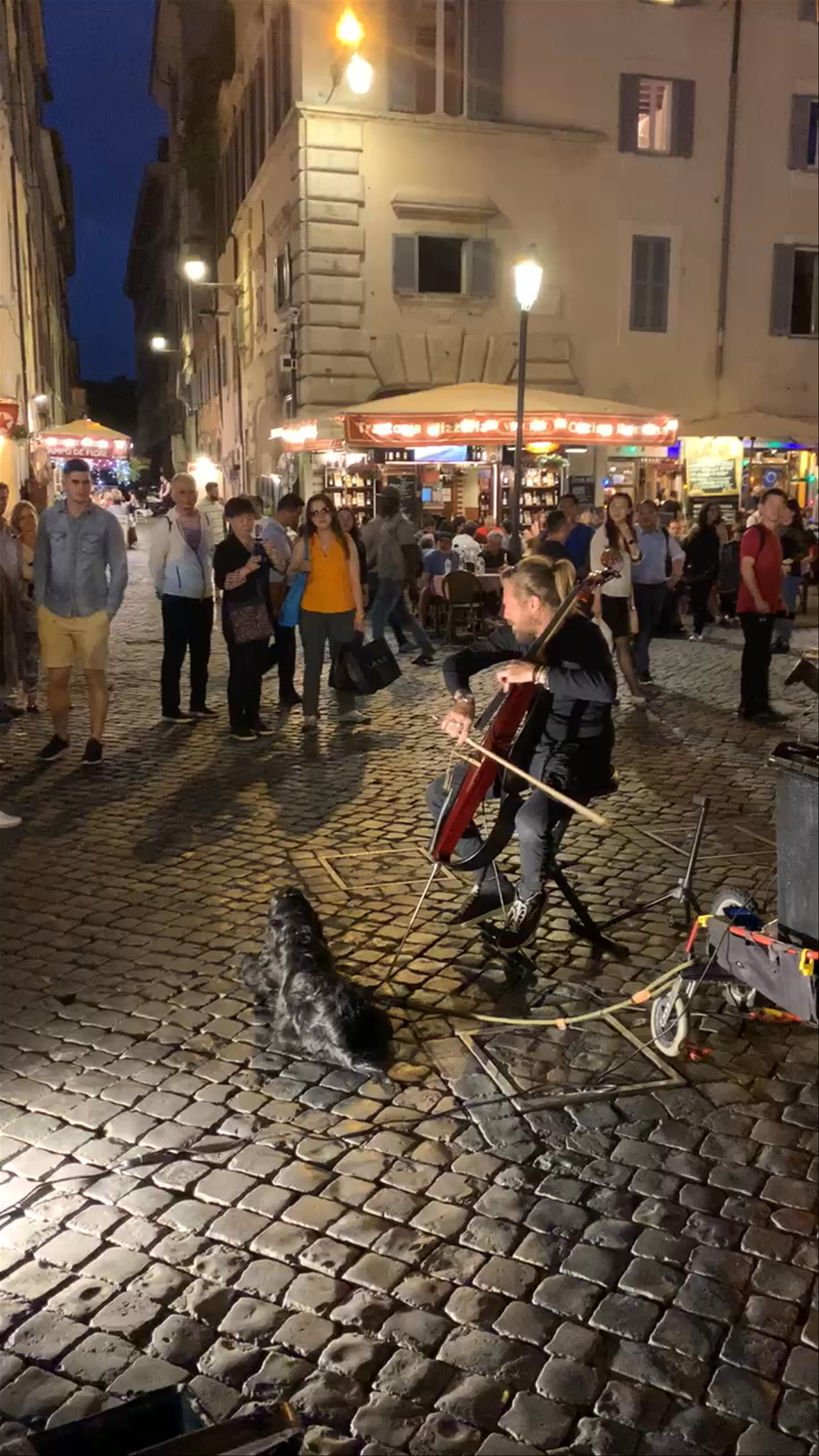 Evening Street Music at Campo de' Fiori, Rome