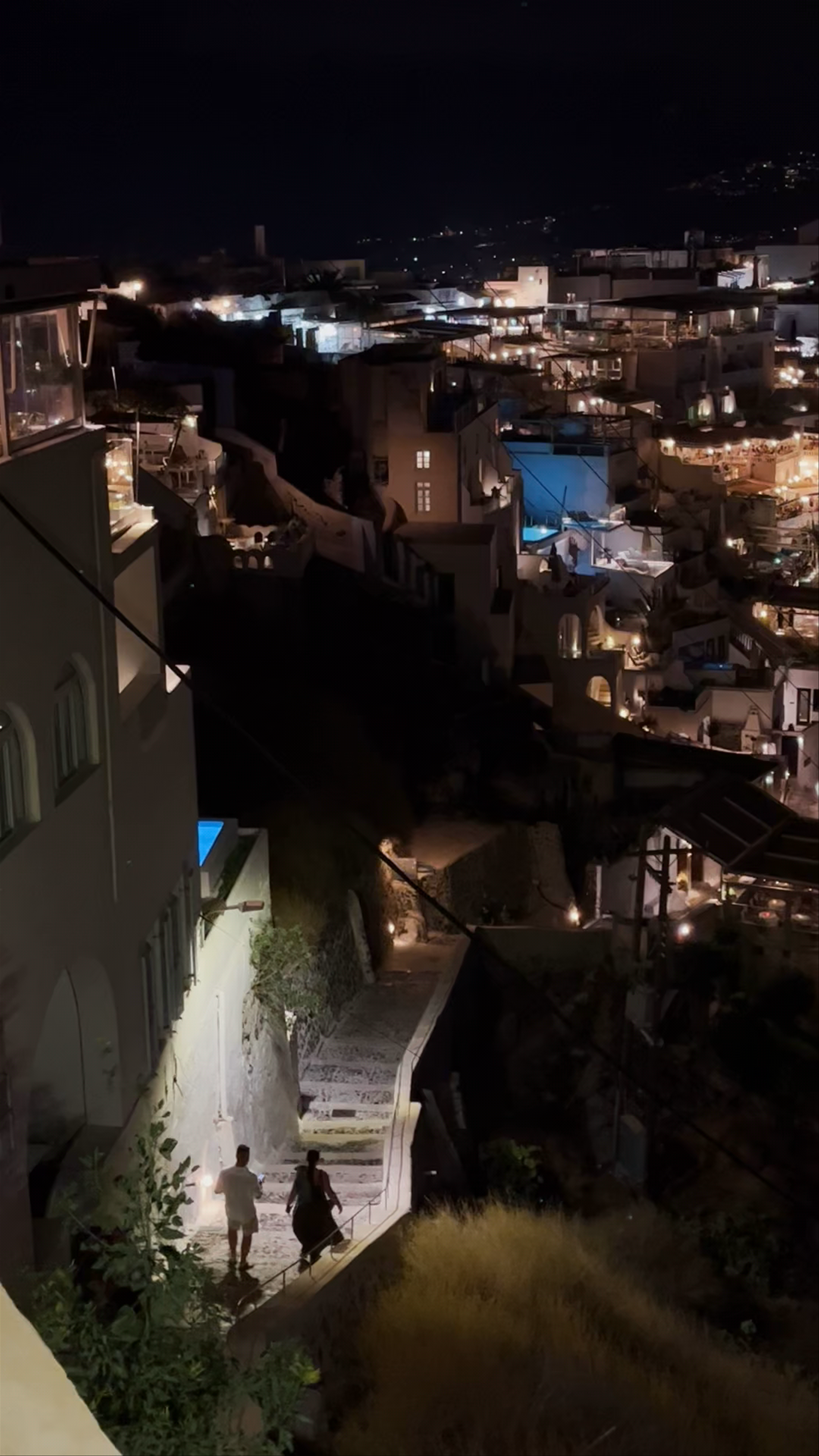 Enchanting Nightscape of Fira, Santorini