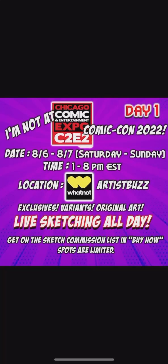 Whatnot   I'm Not At C2E2 Day 1 ! Livestream By Buzzartist