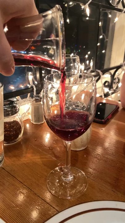 Old Chicago Pizza - Glass of red wine - Pizza Near Me - Petaluma, California