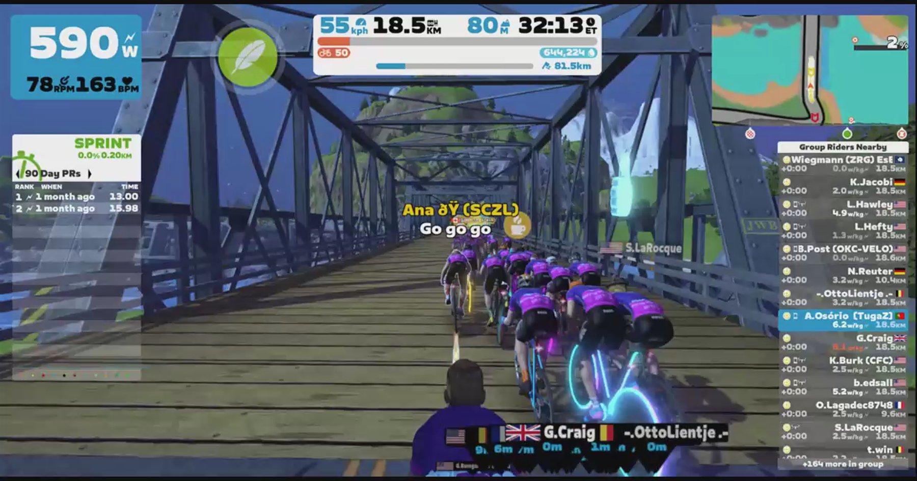 Zwift - Group Ride: Bicycle Way of Life Saturday Ride (D) on Triple Flat Loops in Watopia