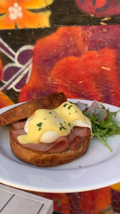 Izzio Bakery - Eggs Benedict on Croissant - Bakeries Near Me - Denver, Colorado