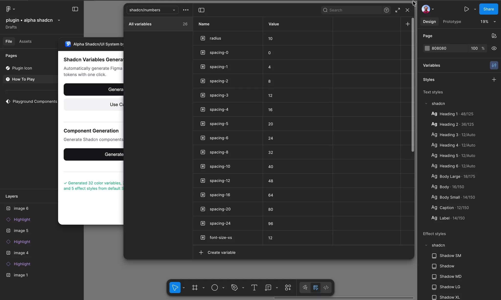 Alpha Shadcn/UI System Figma Plugin image 1