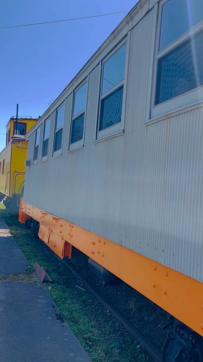 Tower Train Museum - Walking by passenger car #2 and the caboose. - Museums Near Me - Tower, Minnesota