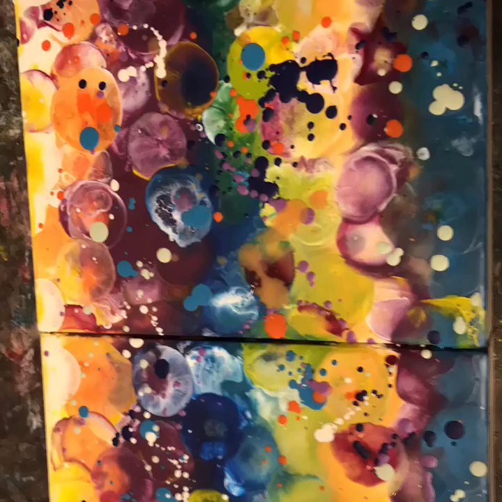 Melissa Stephens - Using a small butane torch, Melissa Stephens fuses the encaustic paint into small circles. - Art Classes Near Me