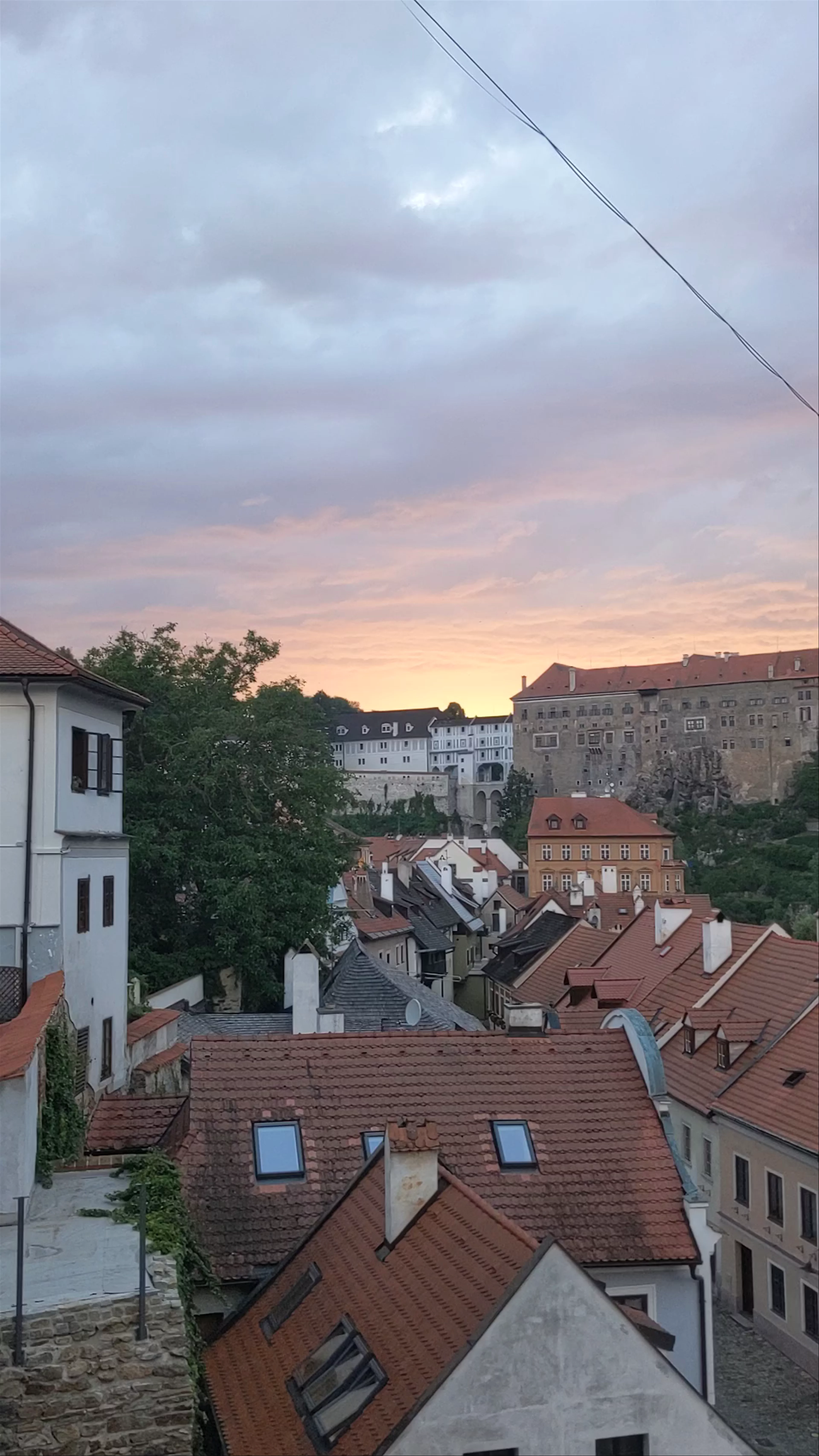 Vyhlídka na Český Krumlov, Parkán, Vnitřní Město