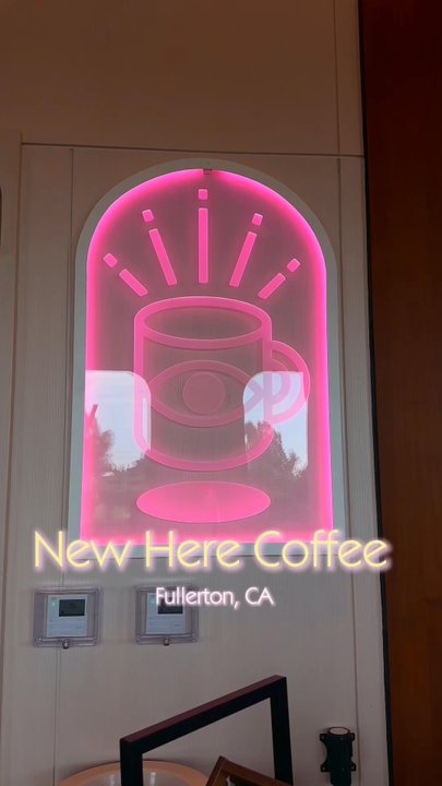 New Here Coffee - Follow my TT @deexcp for more coffee shop reviews. This one is so cute loveeeeedddd the big windows ! - Coffee & Tea Near Me - Fullerton, California