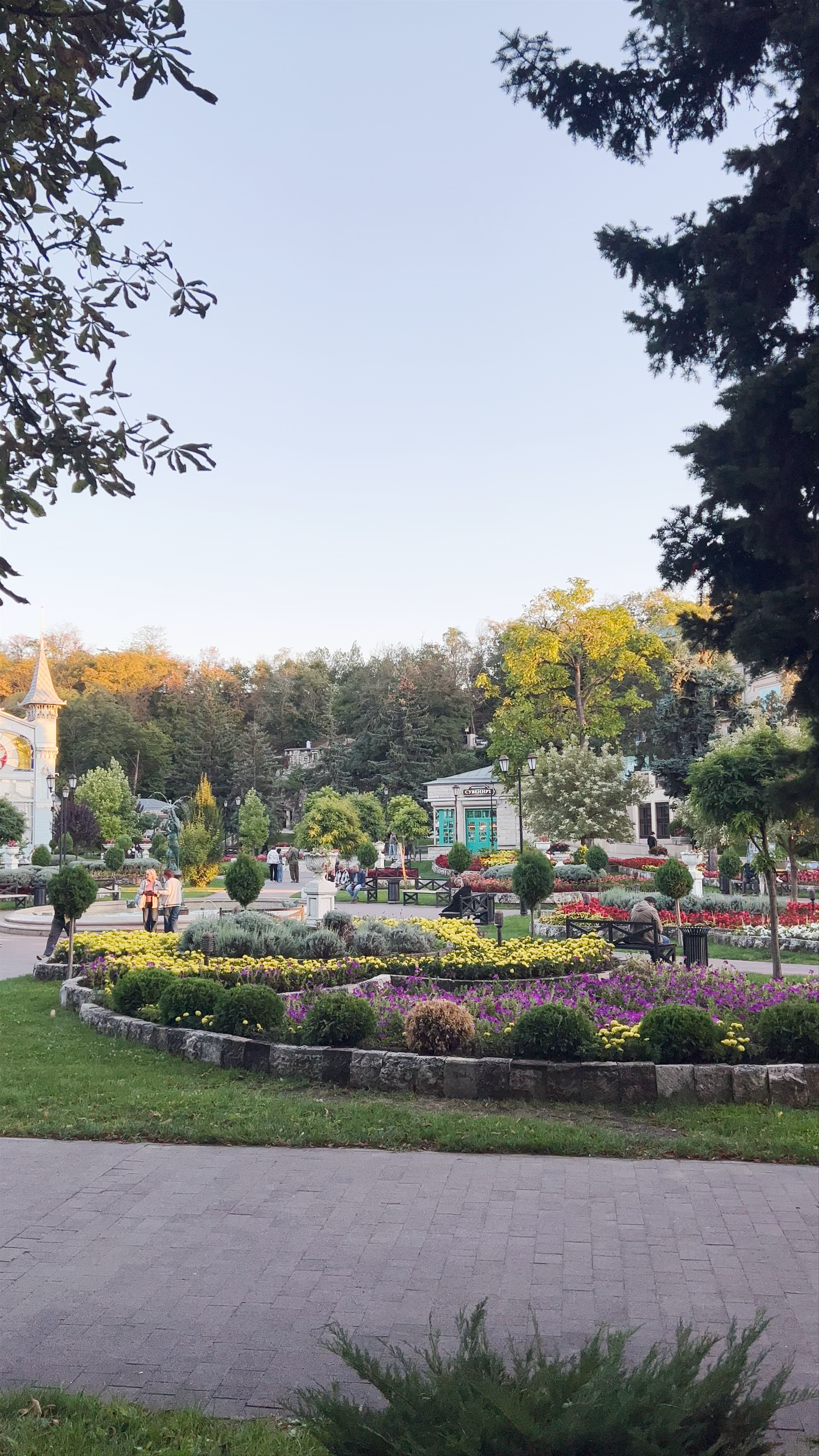 Evening Serenity at Tsvetnik Park, Pyatigorsk, Russia