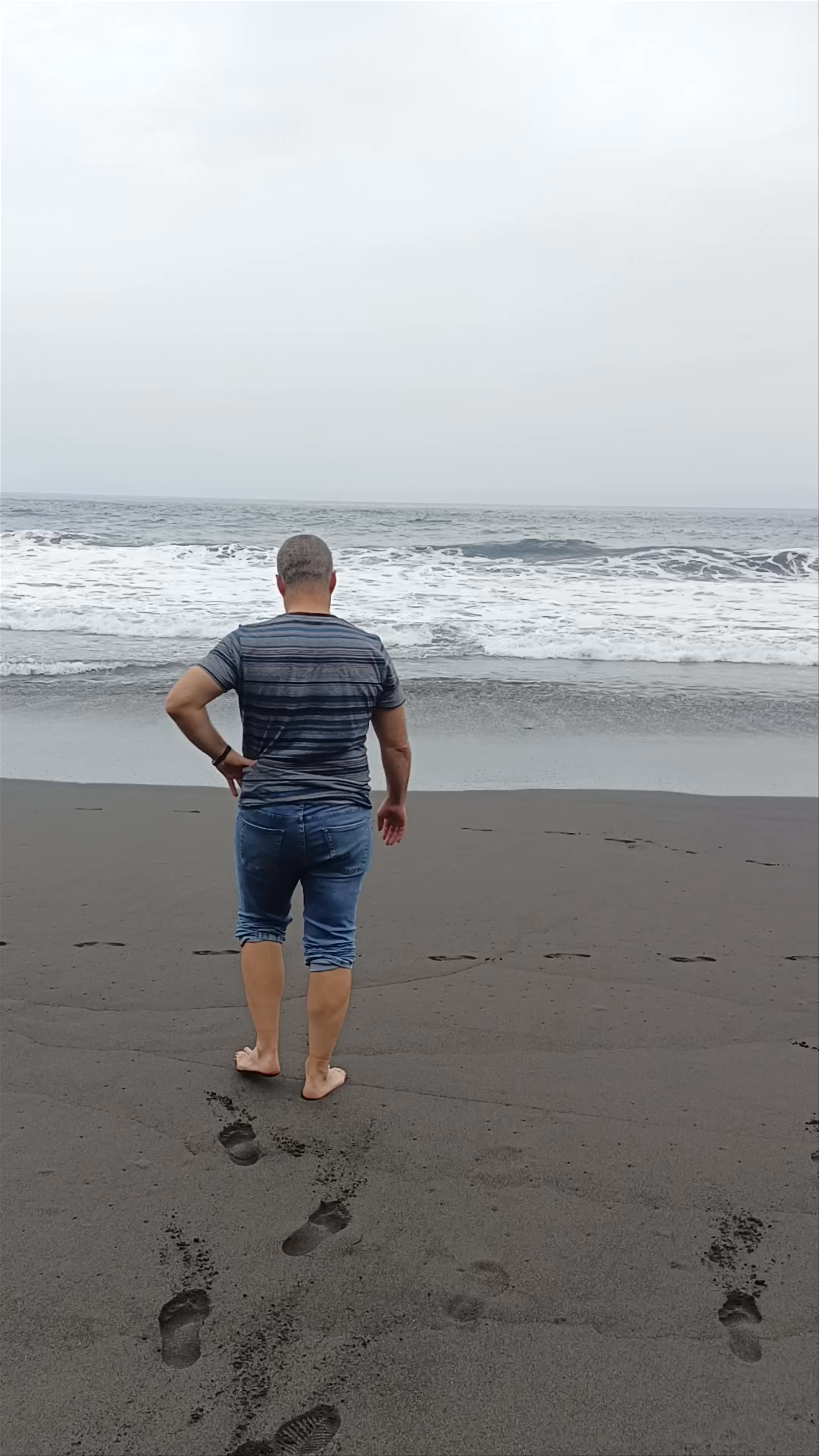 Reflective Moments at Playa Los Patos, La Orotava