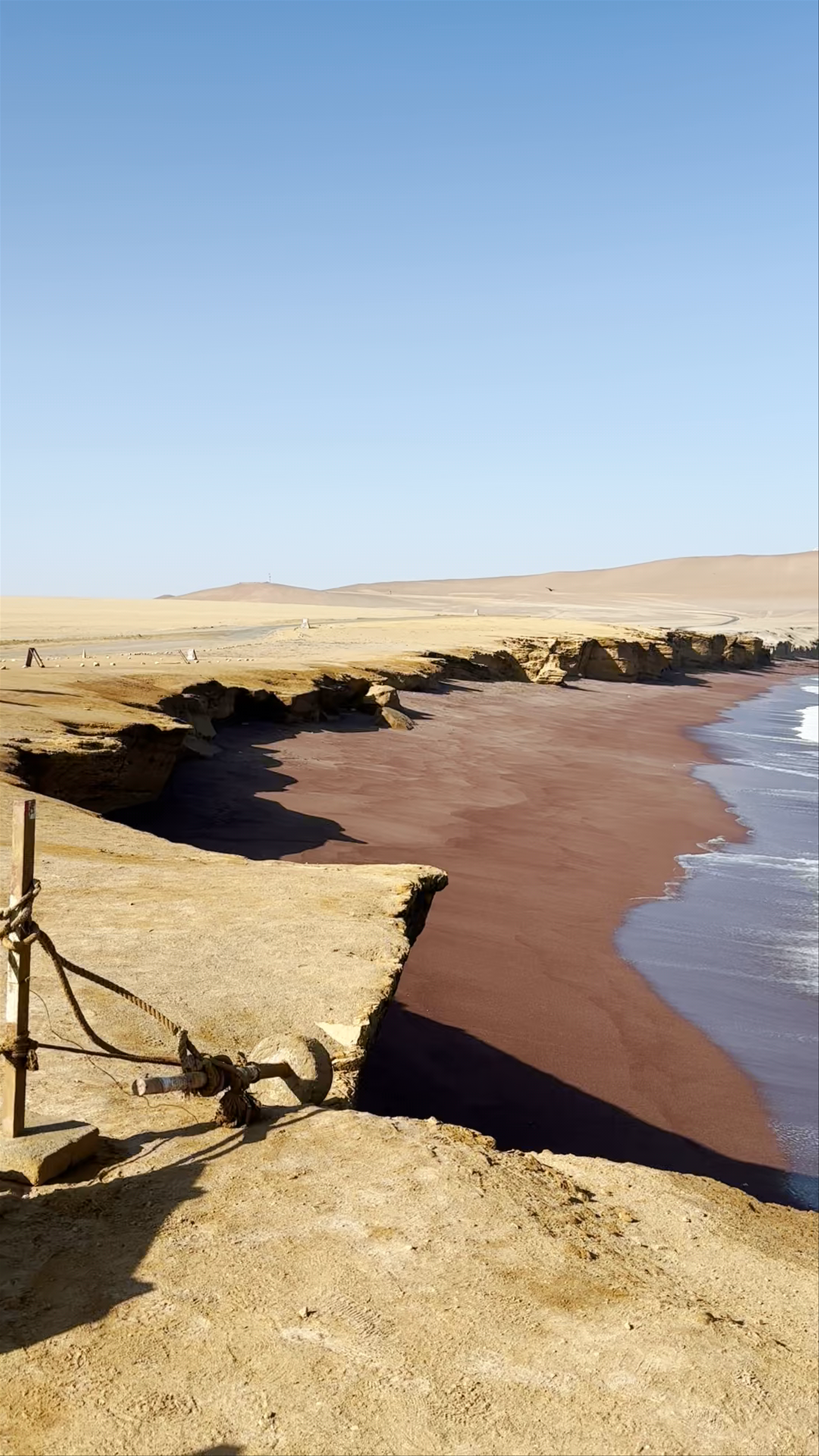 Playa Roja: Unique Red Sand Beach in Paracas National Reserve, Peru