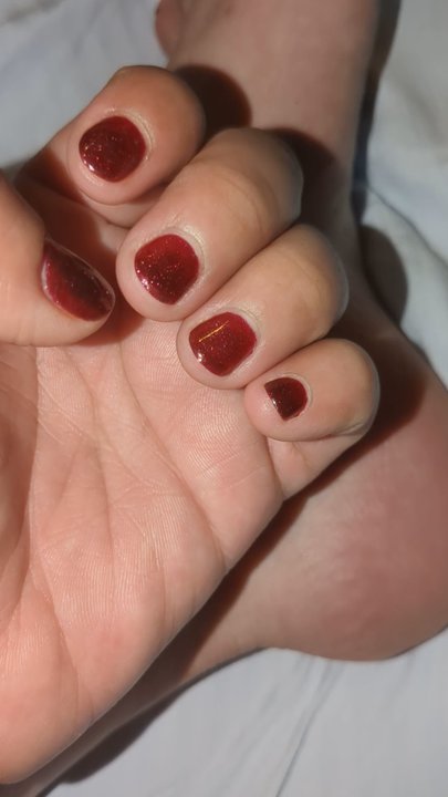 Crystal Nail - I think this was 320? Was like a sparkly purple burgundy that reminded me of wine and fall. - Nail Salons Near Me - Modesto, California