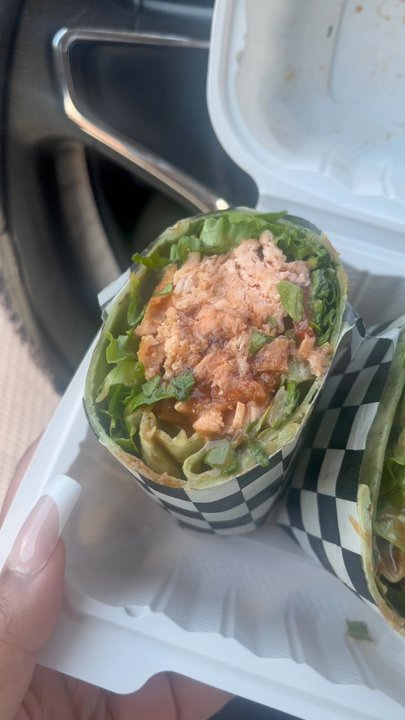 Get Fruity Cafe - Jerk Salmon Wrap - Salad Near Me - Atlanta, Georgia