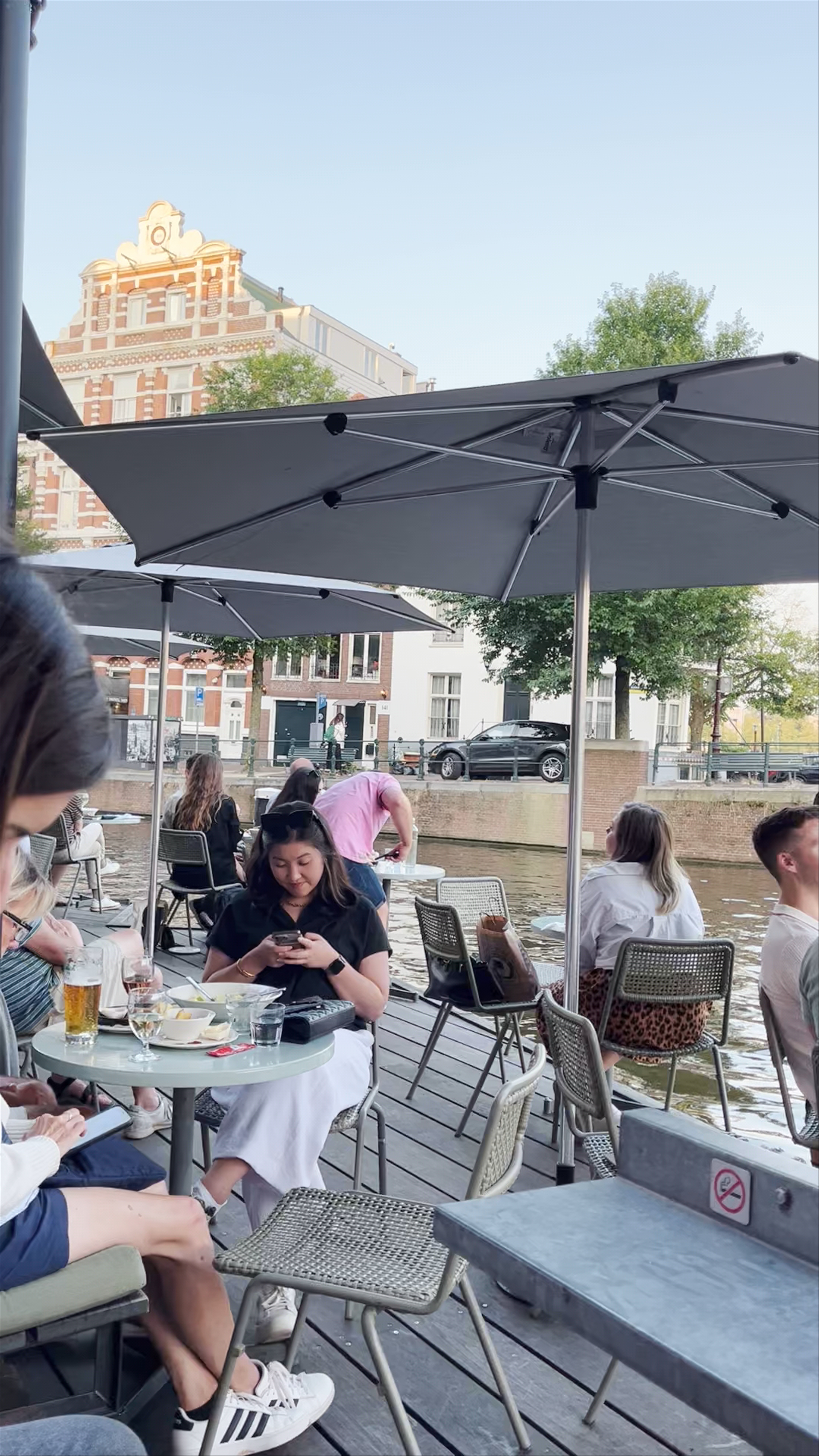 Canal-side Dining and Leisure at Café de Jaren, Amsterdam
