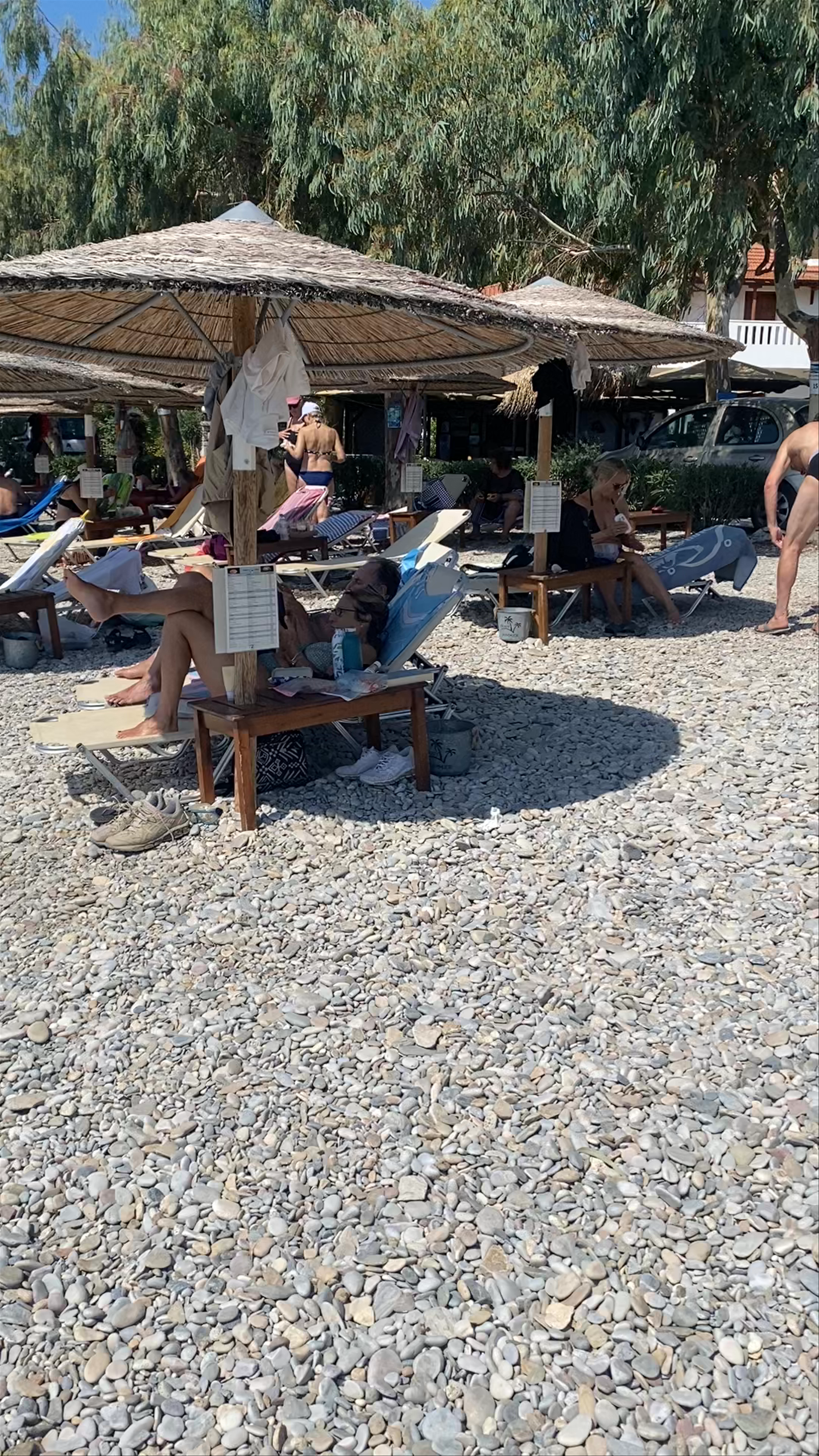 Relaxing Beach Day at Thetis Snack Bar, Agios Dimitrios, Greece