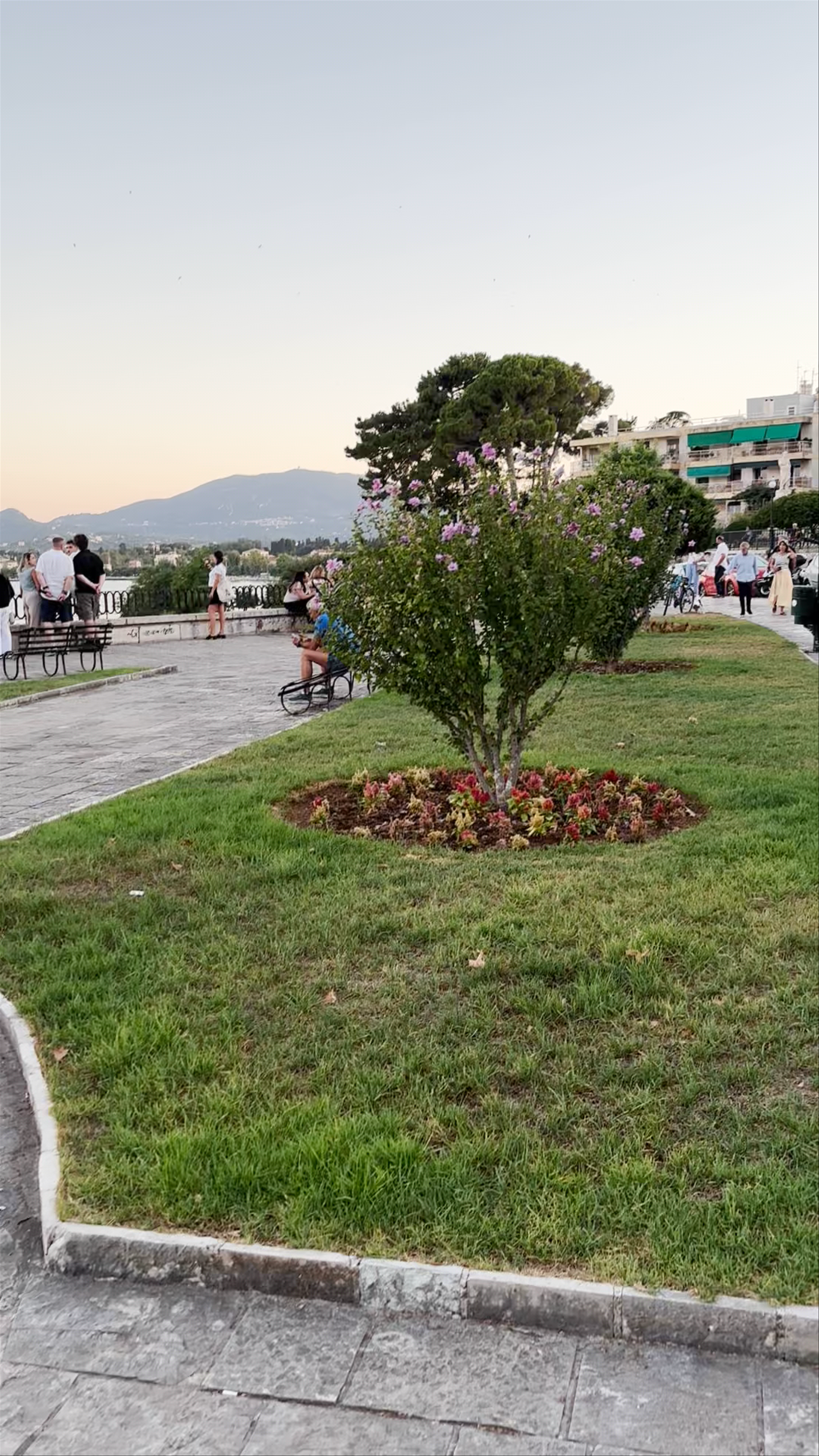 Evening Stroll at Square of Dionysios Solomonos, Corfu