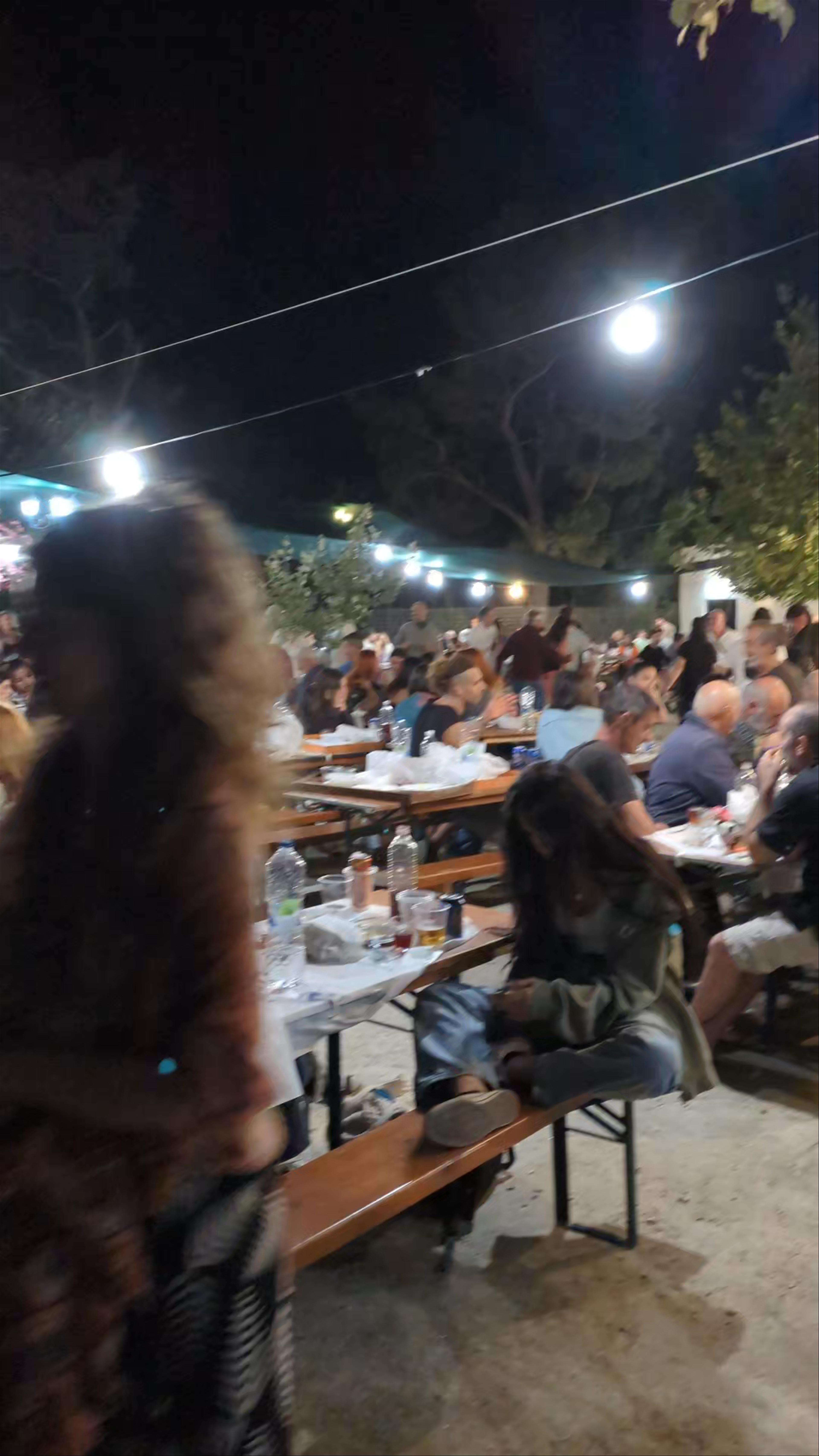 Lively Night Feast at Tragostasi, Kastanies, Ikaria
