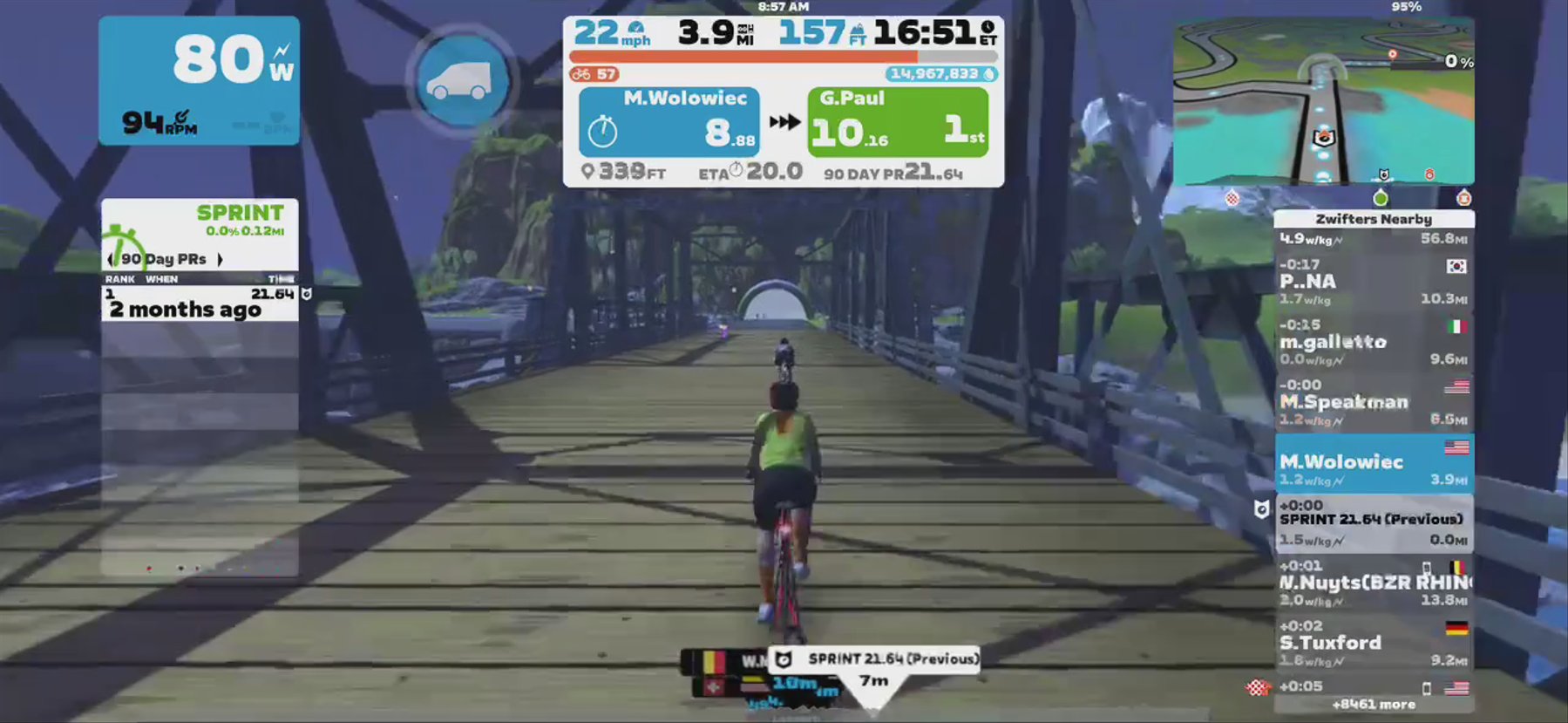 Zwift - Pacer Group Ride: Triple Flat Loops in Watopia with Constance