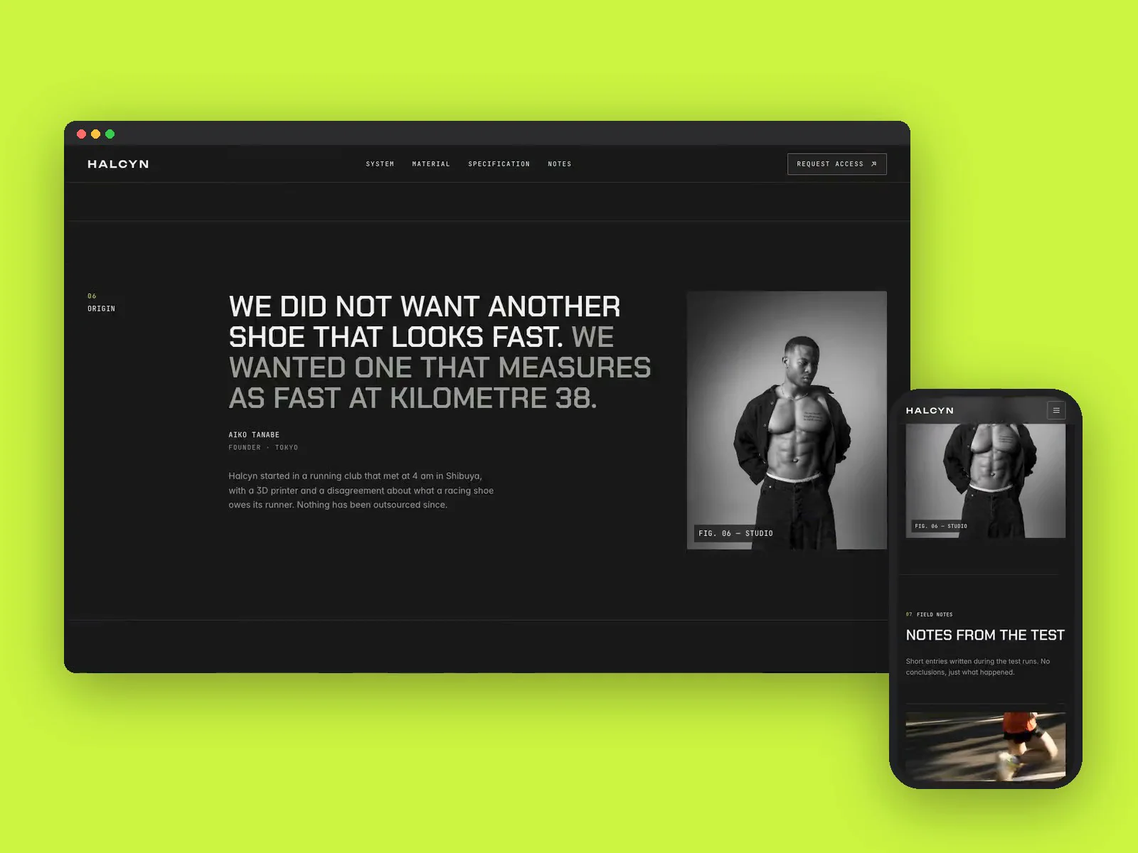 Running Shoe Page