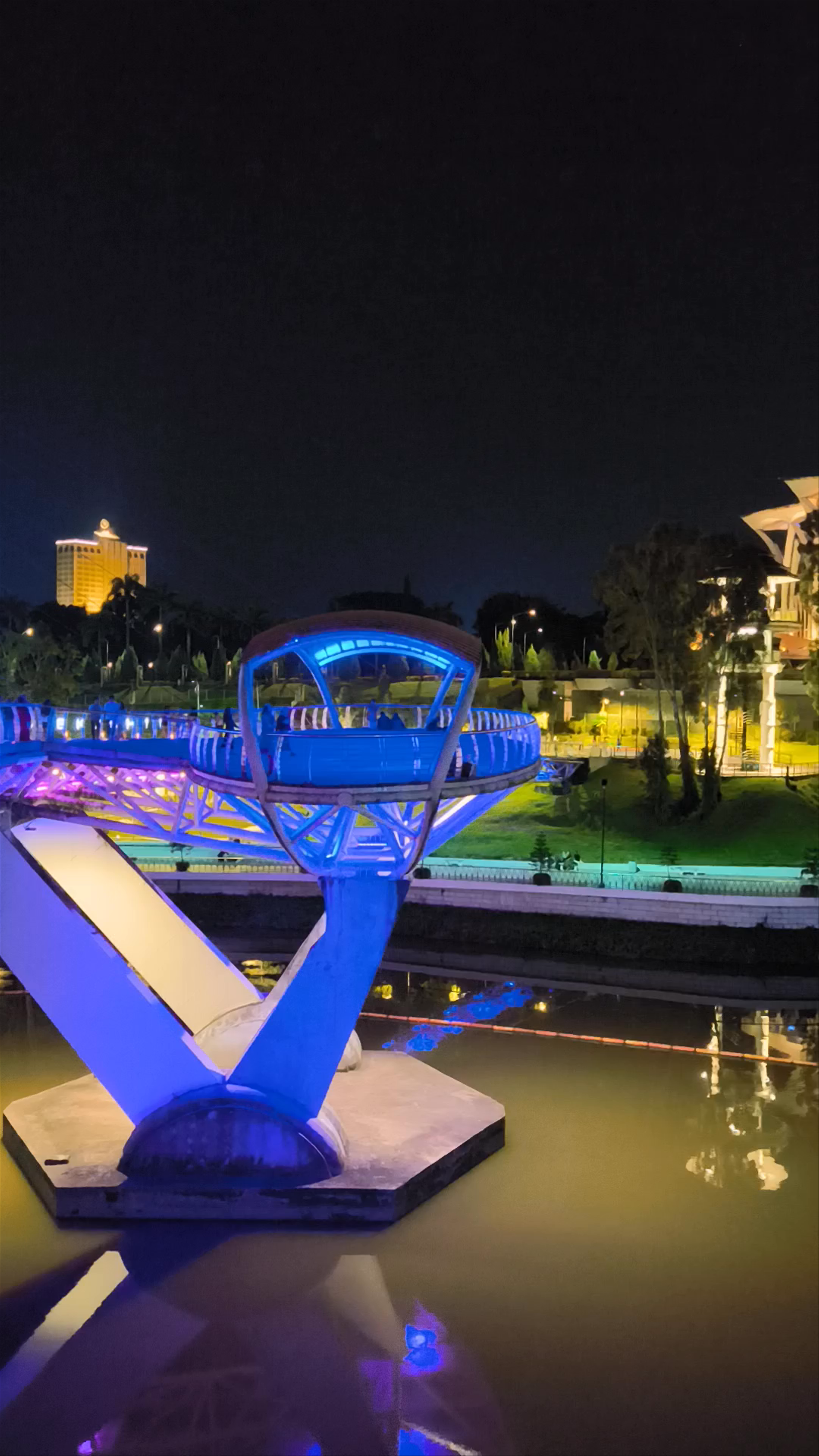 Illuminated Night Views at Sarawak Legislative Assembly, Kuching