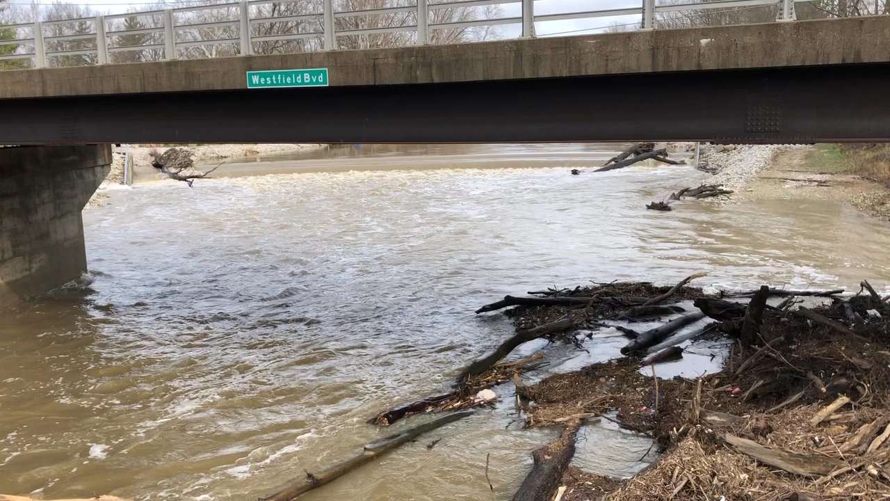 Monon Trail - River after heavy rain - Hiking Near Me - Indianapolis, Indiana