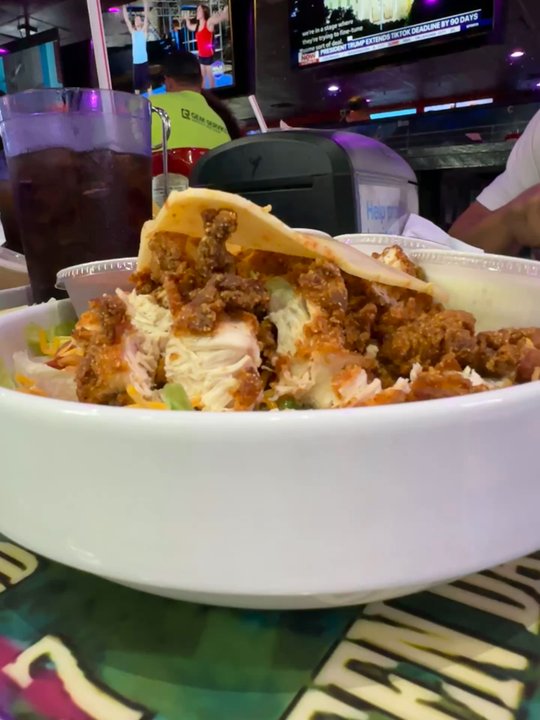 Paddy Joe’s - Shelby's salad with a slice of ghost pepper cheese, and ghost pepper wing sauce. - Pubs Near Me - Oregon, Ohio
