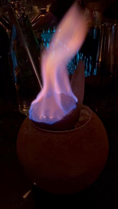 Retrograde - Wish I could remember the name. Fantastic presentation. Warning: the stainless straw gets HOT. - Speakeasies Near Me - Denver, Colorado