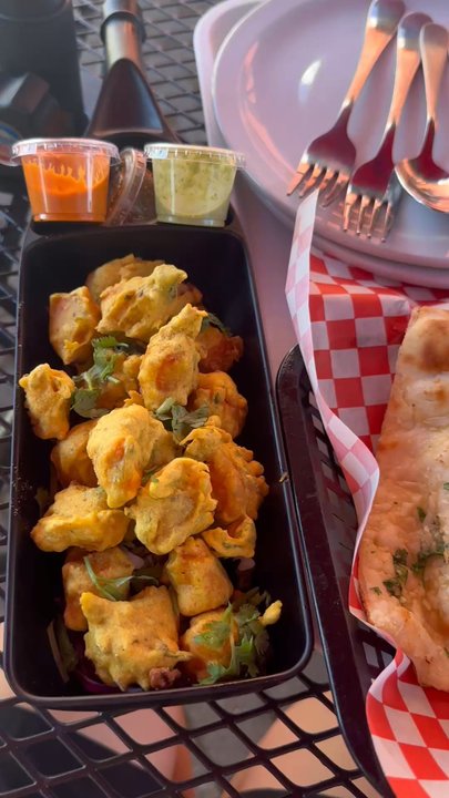 Sizzling Indian Kitchen - Pakora bits-salmon, garlic nann, - Indian Near Me - Happy Valley, Oregon