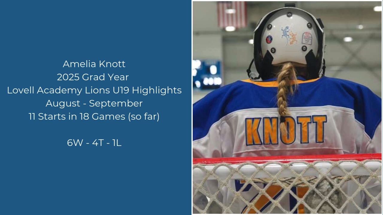 Amelia Knott: Player of the Week Highlights from Lovell Academy
