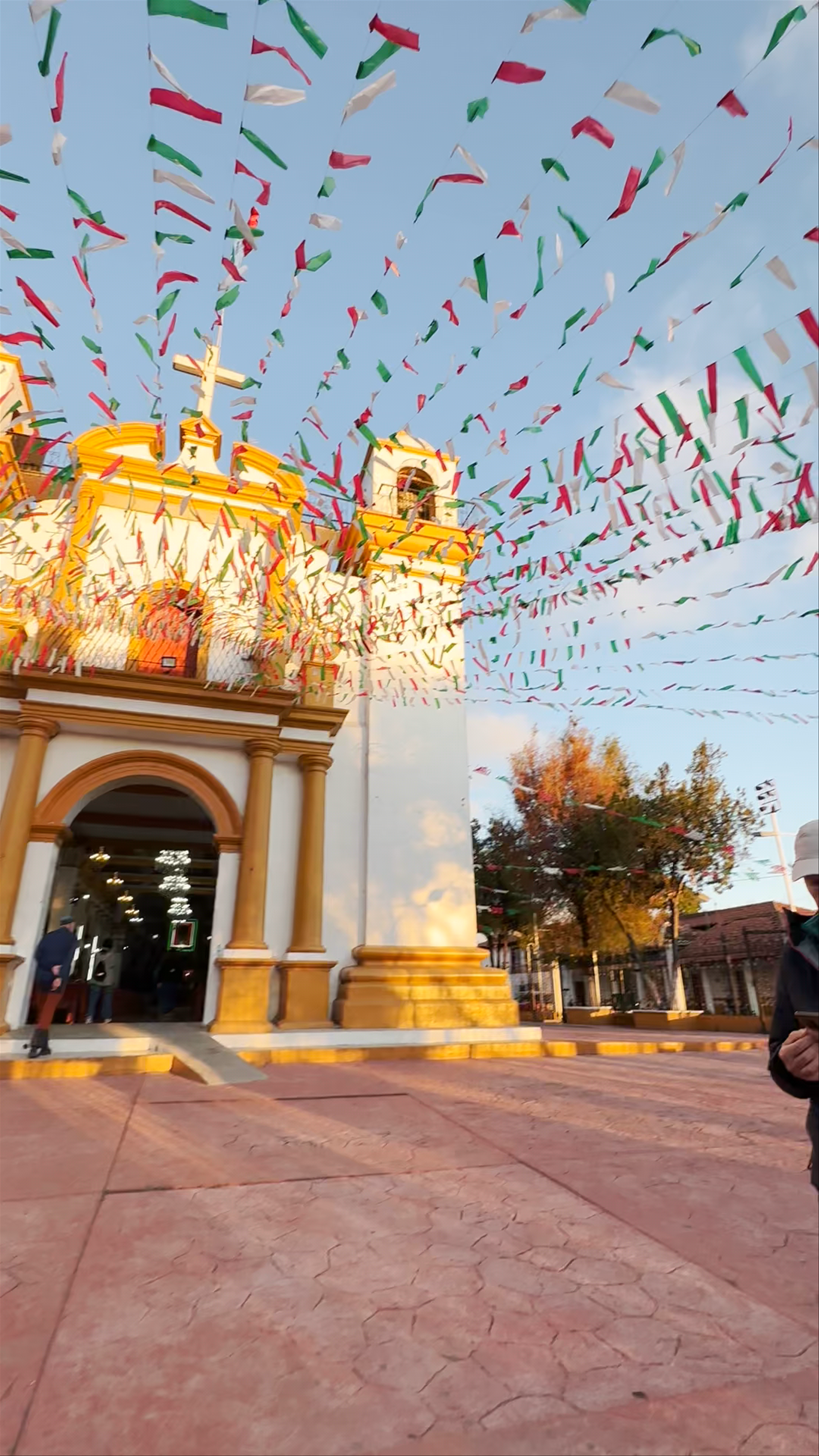 Sunset at Plaza de Guadalupe Church in San Cristóbal de las Casas