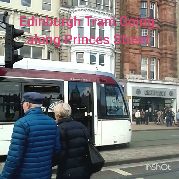 Princes Street - Edinburgh Tram going along Princess Street - Local Flavor Near Me - Edinburgh, EDH
